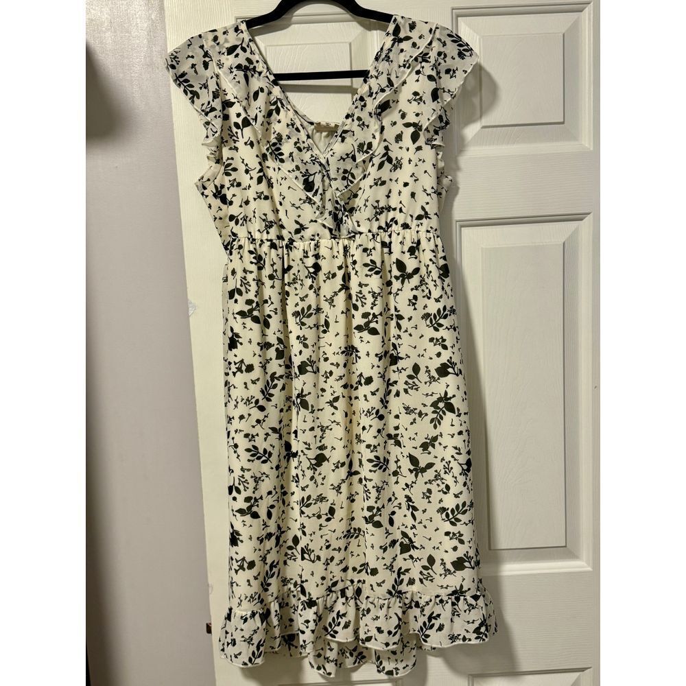 Converse One Star Floral Print‎ Dress Casual Summer Ruffle Sleeves